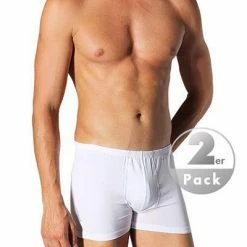 Schlussverkauf 🌟 Schiesser Essential Short 2er Pack 205222/100 Trunks, Baumwoll-Stretch, Weiß 🎉