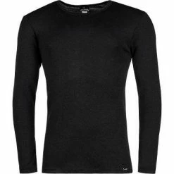 Schlussverkauf 😉 Jockey Long 👕 Shirt schwarz 19500717/999 Longsleeve, Merinowolle 🎉