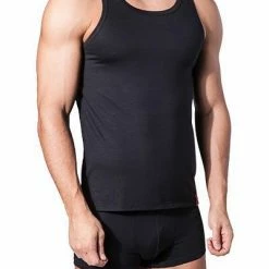 Angebote 😀 bruno banani Base Line Sportshirt 2203/1117/007 Tanktop, Baumwoll-Stretch, Schwarz ✨