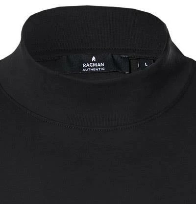 Schlussverkauf 😀 RAGMAN Longsleeve 400160/009 Stehkragenshirt, Baumwolle, Schwarz 😀 2 Schlussverkauf 😀 RAGMAN Longsleeve 400160/009 Stehkragenshirt, Baumwolle, Schwarz 😀 – Bild 2
