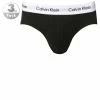 Schlussverkauf 🧨 Calvin Klein Underwear Calvin Klein COTTON STRETCH 3er Pack U2661G/001 Slips, Baumwolle, Schwarz, Schwarz-weiß 🥰