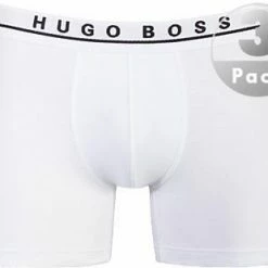 Budget 🎁 BOSS Boxer Brief 3er Pack 50325404/100 Trunks, Baumwoll-Stretch, Weiß, White 🎉 -Wäsche Verkaufsladen 153850 norm