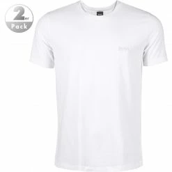Schlussverkauf ⌛ BOSS RH-Shirt 2er Pack white 50325405/100 T-Shirts, Baumwoll-Stretch, Weiß 😍