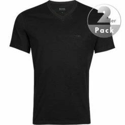 Blitzangebot 🔥 BOSS V-Shirt 2er Pack black 50325401/001 T-Shirts, Loose Fit, Baumwolle, Schwarz ✔️ -Wäsche Verkaufsladen 154979 norm