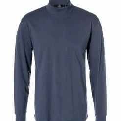 Billig 😉 RAGMAN Longsleeve 400160/070 Stehkragenshirt, Baumwolle, Marine, Marineblau 🤩