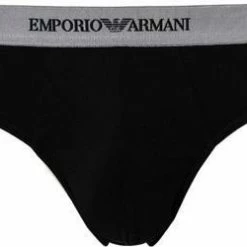 Brandneu ❤️ EMPORIO ARMANI Brief 2Pack 111321/CC717/03320 Slips, Baumwoll-Stretch, Schwarz-grau 🤩 -Wäsche Verkaufsladen 178884 norm2