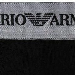 Brandneu ❤️ EMPORIO ARMANI Brief 2Pack 111321/CC717/03320 Slips, Baumwoll-Stretch, Schwarz-grau 🤩 -Wäsche Verkaufsladen 178884 norm4