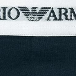 Brandneu 🧨 EMPORIO ARMANI Brief 2Pack 111321/CC717/10410 Slips, Baumwoll-Stretch, Weiß-navy, Weiß-blau 🔔 -Wäsche Verkaufsladen 178885 norm3