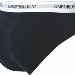 Brandneu 🧨 EMPORIO ARMANI Brief 2Pack 111321/CC717/10410 Slips, Baumwoll-Stretch, Weiß-navy, Weiß-blau 🔔 -Wäsche Verkaufsladen 178885 norm5