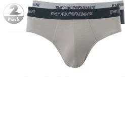 Coupon 😉 EMPORIO ARMANI Brief 2Pack 111321/CC717/13742 Slips, Baumwoll-Stretch, Mittelgrau-nachtblau, Grau-blau ⌛