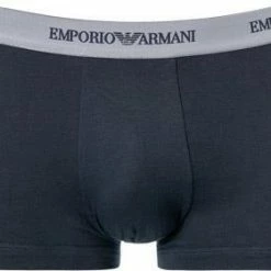 Angebote 😍 EMPORIO ARMANI Trunk 2Pack 111210/CC717/13742 Trunks, Baumwoll-Stretch, Mittelgrau-nachtblau, Grau-blau ❤️ -Wäsche Verkaufsladen 178889 norm2