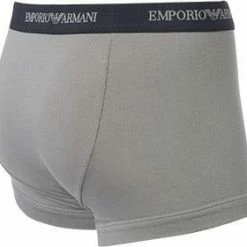 Angebote 😍 EMPORIO ARMANI Trunk 2Pack 111210/CC717/13742 Trunks, Baumwoll-Stretch, Mittelgrau-nachtblau, Grau-blau ❤️ -Wäsche Verkaufsladen 178889 norm5
