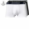 Neu 🥰 EMPORIO ARMANI Trunk 3er Pack 111357/CC717/02910 Trunks, Baumwoll-Stretch, Weiß-grau-schwarz, Weiß-schwarz-grau 🎁