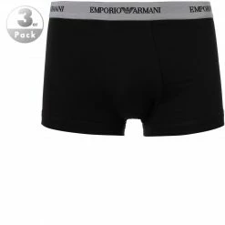 Blitzangebot 🥰 EMPORIO ARMANI Trunk 3er Pack 111357/CC717/00120 Trunks, Baumwoll-Stretch, Schwarz 🥰
