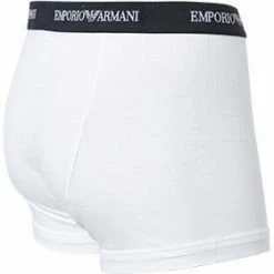 Schlussverkauf 🎁 EMPORIO ARMANI Trunk 3er Pack 111357/CC717/00110 Trunks, Baumwoll-Stretch, Weiß ✔️ -Wäsche Verkaufsladen 187401 norm3