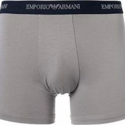 Rabatt ❤️ EMPORIO ARMANI Boxer 2er Pack 111268/CC717/13742 Trunks, Baumwoll-Stretch, Schwarz-grau, Grau-blau 🤩 -Wäsche Verkaufsladen 189168 norm2