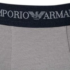Rabatt ❤️ EMPORIO ARMANI Boxer 2er Pack 111268/CC717/13742 Trunks, Baumwoll-Stretch, Schwarz-grau, Grau-blau 🤩 -Wäsche Verkaufsladen 189168 norm4