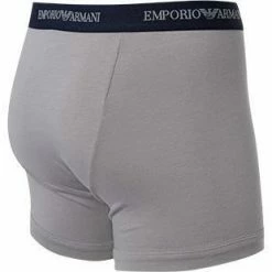 Rabatt ❤️ EMPORIO ARMANI Boxer 2er Pack 111268/CC717/13742 Trunks, Baumwoll-Stretch, Schwarz-grau, Grau-blau 🤩 -Wäsche Verkaufsladen 189168 norm6