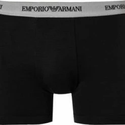 Billig 👏 EMPORIO ARMANI Boxer 2er Pack 111268/CC717/03320 Trunks, Baumwoll-Stretch, Schwarz-grau 🎉 -Wäsche Verkaufsladen 189169 norm2