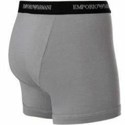 Billig 👏 EMPORIO ARMANI Boxer 2er Pack 111268/CC717/03320 Trunks, Baumwoll-Stretch, Schwarz-grau 🎉 -Wäsche Verkaufsladen 189169 norm5