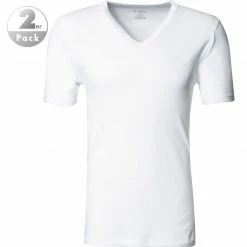 Am billigsten 🥰 Jockey V-Neck 👚 Shirt 2er Pack 18501823/01 T-Shirts, Baumwolle, Weiß 💯