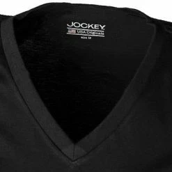 Schlussverkauf 👏 Jockey V-Shirt 2er Pack 120220/999 T-Shirts, Baumwolle, Schwarz 😍 -Wäsche Verkaufsladen 210776 norm2