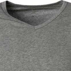 Am billigsten ✨ Marc O'Polo 👕 Shirt V-Neck 2er Pack 149804/202 T-Shirts, Baumwoll-Stretch, Grau meliert, Grey-melange 👏 -Wäsche Verkaufsladen 219867 norm2