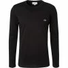 Coupon 🔔 LACOSTE T-Shirt TH2040/031 Longsleeve, Regular Fit, Baumwolle, Schwarz, Noir 🧨