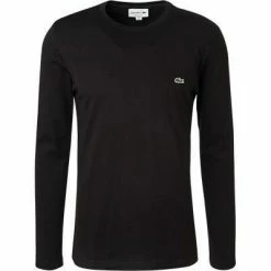 Coupon 🔔 LACOSTE T-Shirt TH2040/031 Longsleeve, Regular Fit, Baumwolle, Schwarz, Noir 🧨