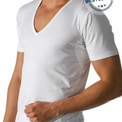 Besorgen 🧨 MEY Drunterhemd V-Neck Regular Fit 46038/101 Baumwolle COOLMAX®, Weiß, White ❤️