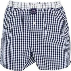 Brandneu 🎉 MC ALSON Boxer-Shorts 0225/blau-weiß Boxershorts, Baumwolle, Blau-weiß kariert 🔥