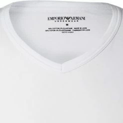 Am billigsten ⌛ EMPORIO ARMANI V-Neck 2er Pack 111512/CC717/10410 T-Shirts, Baumwolle, Weiß-navy, Weiß 🧨 -Wäsche Verkaufsladen 229191 norm2