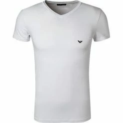 Bester Verkauf 🎁 EMPORIO ARMANI V-Shirt 110810/CC729/00010 T-Shirt, Baumwolle, Weiß ✨