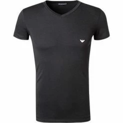 Top 10 👍 EMPORIO ARMANI V-Shirt 110810/CC729/00020 T-Shirt, Baumwolle, Schwarz 🌟
