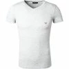 Neu 🎁 EMPORIO ARMANI V-Shirt 110810/CC729/00048 T-Shirt, Baumwolle, Hellgrau meliert, Grau 🤩