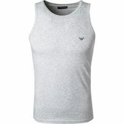 Bestes Angebot 🔔 EMPORIO ARMANI Tank Top 110828/CC729/00048 Tanktop, Baumwoll-Stretch, Hellgrau meliert, Grau ✔️