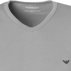 Großhandel 🛒 EMPORIO ARMANI V-Neck 2er Pack 111512/CC717/13742 T-Shirts, Baumwoll-Stretch, Grau-nachtblau, Grau ✨ -Wäsche Verkaufsladen 229208 norm2