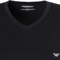 Großhandel 🛒 EMPORIO ARMANI V-Neck 2er Pack 111512/CC717/13742 T-Shirts, Baumwoll-Stretch, Grau-nachtblau, Grau ✨ -Wäsche Verkaufsladen 229208 norm4