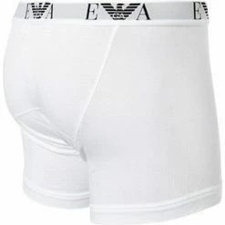 Bestes Angebot 😀 EMPORIO ARMANI Boxer 2er Pack 111284/CC715/04710 Trunks, Baumwoll-Stretch, Weiß 🧨 -Wäsche Verkaufsladen 229229 norm3