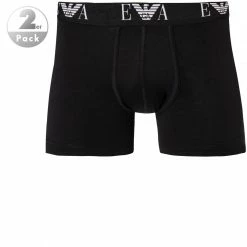 Besorgen 🥰 EMPORIO ARMANI Boxer 2er Pack 111284/CC715/07320 Trunks, Baumwoll-Stretch, Schwarz ✔️