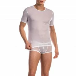 Angebote 💯 Olaf Benz RED1201 T-Shirt weiß 105835/1000 Mikrofaser, Weiß gestreift 🔥