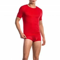 Besorgen 😉 Olaf Benz RED1201 T-Shirt rot 105835/3000 Mikrofaser, Rot gestreift ✨