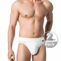 Angebote ✔️ Schiesser Authentic Rio-Slip 2er Pack 105984/100 Slips, Baumwoll-Stretch, Weiß ✨