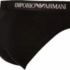 Bestpreis 🎁 EMPORIO ARMANI Brief 2er Pack 111321/CC722/07320 Slips, Baumwolle, Schwarz 🔔 -Wäsche Verkaufsladen 239832 norm3