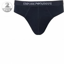 Neu ❤️ EMPORIO ARMANI Brief 2er Pack 111321/CC722/27435 Slips, Baumwolle, Dunkelblau, Marine 🧨