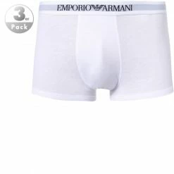 Aktion 😍 EMPORIO ARMANI Trunk 2er Pack 111613/CC722/04710 Trunks, Baumwolle, Weiß 😉