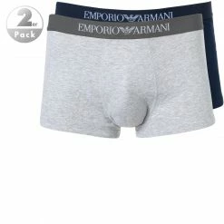 Großhandel 🎉 EMPORIO ARMANI Trunk 2er Pack 111613/CC722/15935 Trunks, Baumwolle, Hellgrau-marineblau, Marine-grau 😍