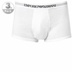 Bestes Angebot 👍 EMPORIO ARMANI Trunk 3er Pack 111610/CC722/16510 Trunks, Baumwolle, Weiß 🔥