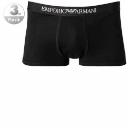Am billigsten ⭐ EMPORIO ARMANI Trunk 3er Pack 111610/CC722/21320 Trunks, Baumwolle, Schwarz ✔️