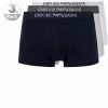 Top 10 🤩 EMPORIO ARMANI Trunk 3er Pack 111610/CC722/40510 Trunks, Baumwolle, Navy-grau-weiß, Weiß-grau-marine 🥰